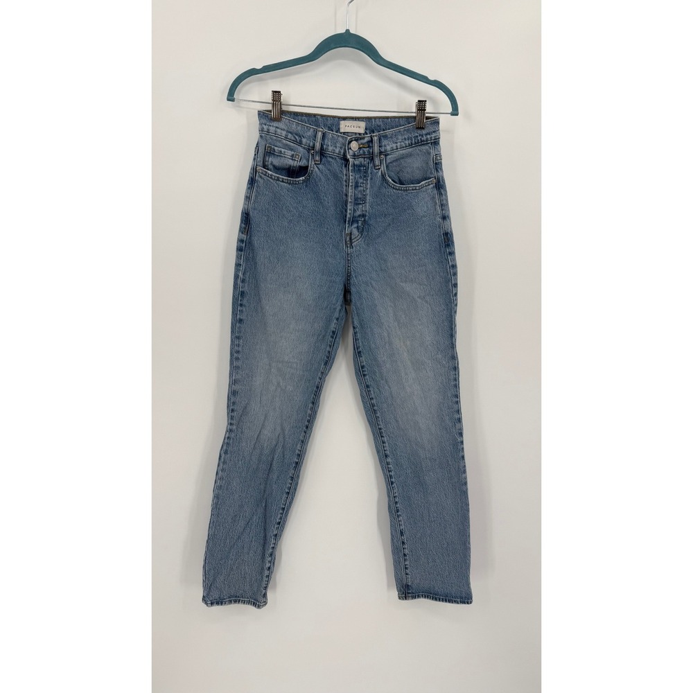 PacSun Stretch Dad Jeans Womens 25 Light Wash Blue High Waisted Straight Leg